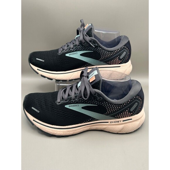 Brooks Ghost 14 Womens Running Athletic Shoes Black Pink Size 7.5 Supportive - Picture 3 of 8